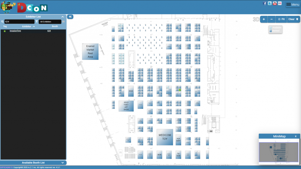 invasion toys dcon 2021 full map