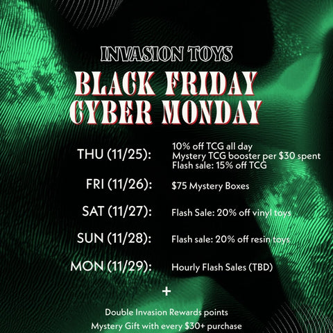 Black Friday Cyber Monday 2021 | Invasion Toys